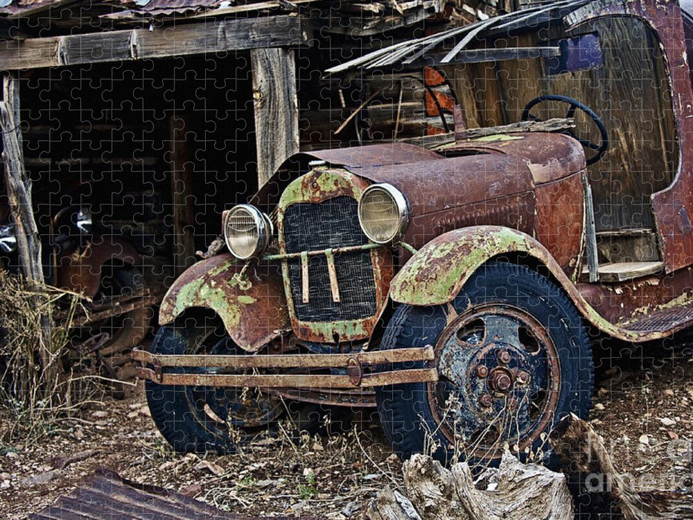 Old Trucks Jigsaw Puzzle featuring the photograph They Rode in Trucks by Lee Craig