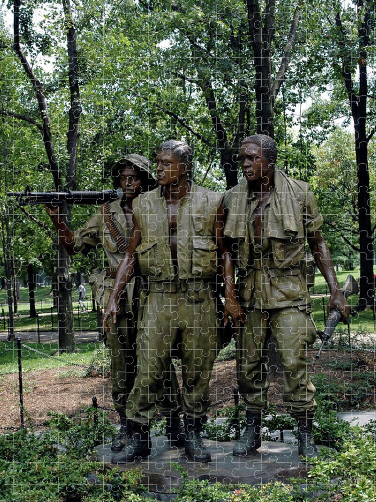 Usa Jigsaw Puzzle featuring the photograph Three Soldiers by LeeAnn McLaneGoetz McLaneGoetzStudioLLCcom