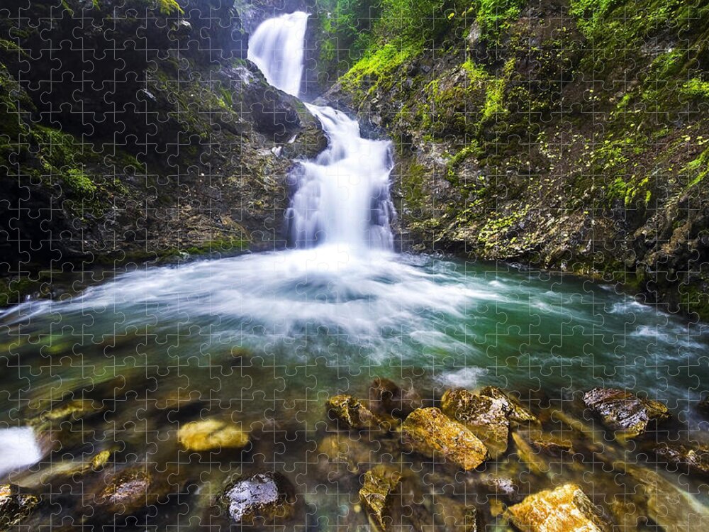Water Jigsaw Puzzle featuring the photograph Thunder Bird Falls by Kyle Lavey