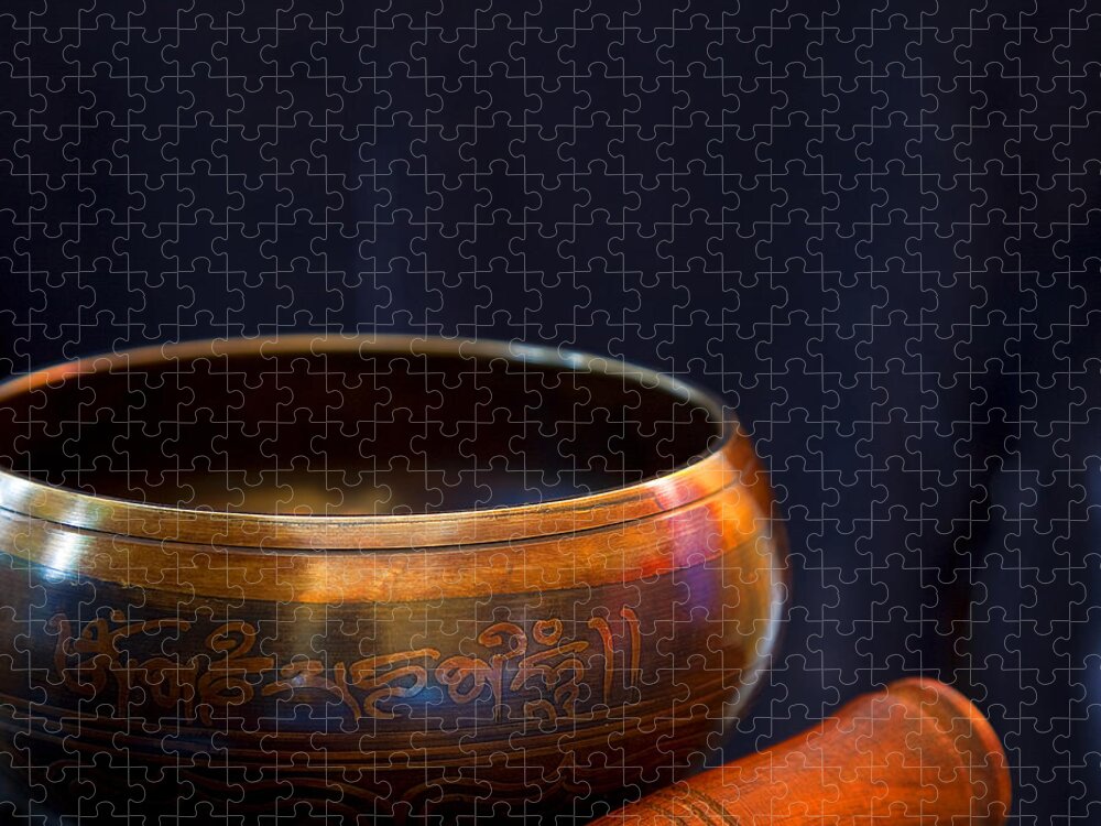 Tibet Jigsaw Puzzle featuring the photograph Tibetan Singing Bowl by Theresa Tahara