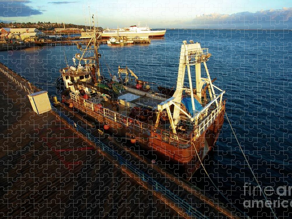 Port Angles Jigsaw Puzzle featuring the photograph Time To Work by Adam Jewell