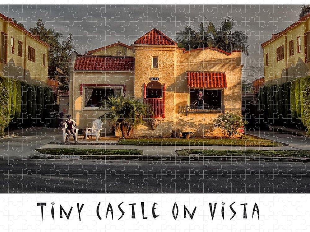 Castle Jigsaw Puzzle featuring the digital art Tiny Castle On Vista by Bob Winberry