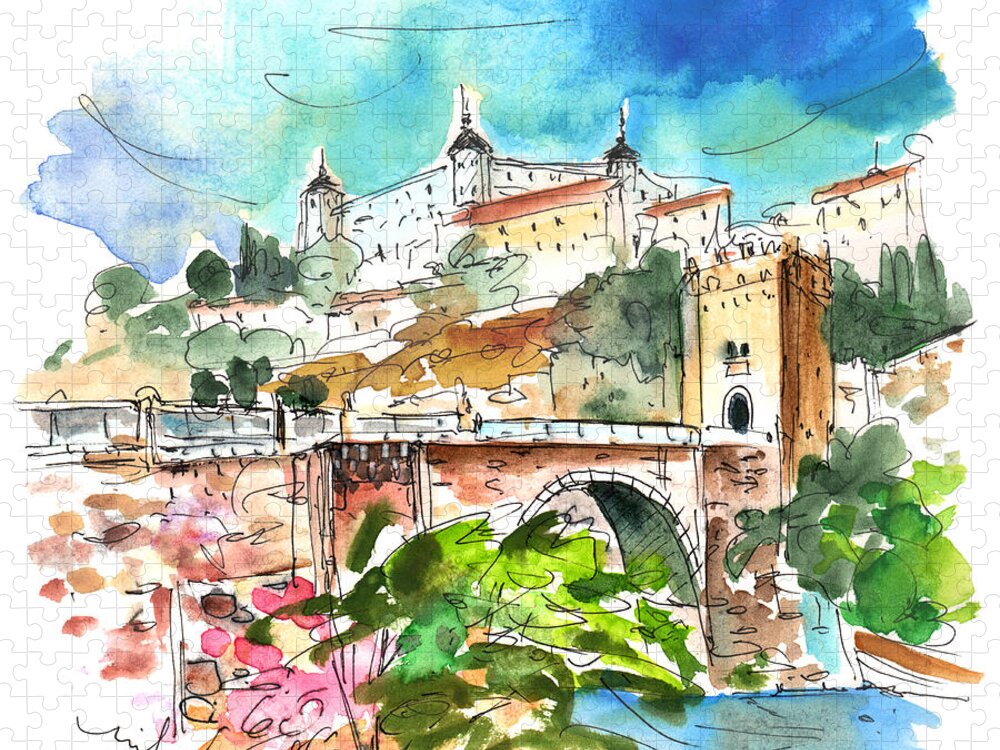 Travel Jigsaw Puzzle featuring the painting Toledo 01 by Miki De Goodaboom