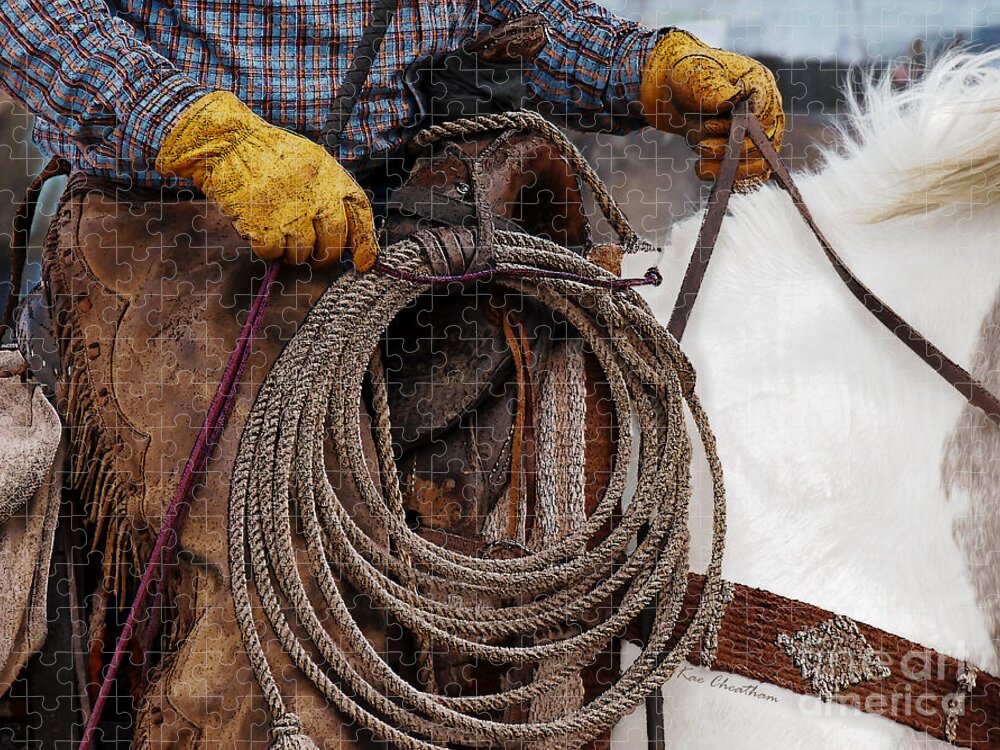 Cowboy Jigsaw Puzzle featuring the photograph Tools of the Trade by Kae Cheatham