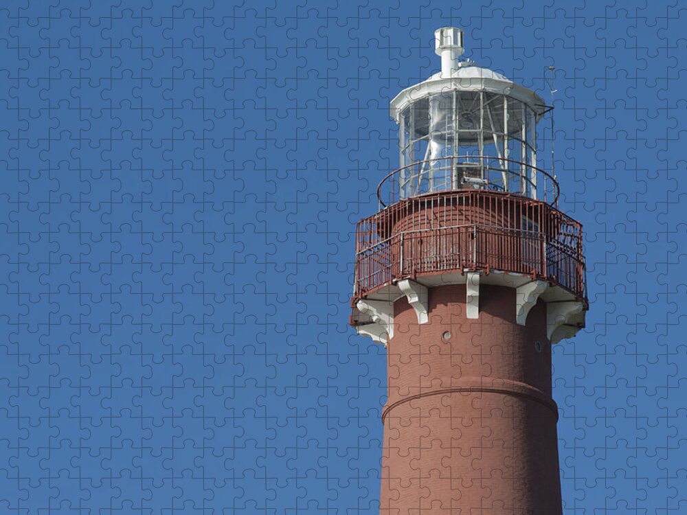 Top Of Old Barney Barnegat Lighthouse Jigsaw Puzzle featuring the photograph Top of Old Barney Barnegat Lighthouse by Terry DeLuco
