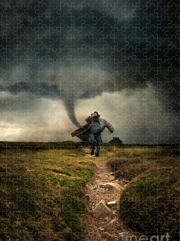 Tornado Jigsaw Puzzle featuring the photograph Tornado by Jaroslaw Blaminsky