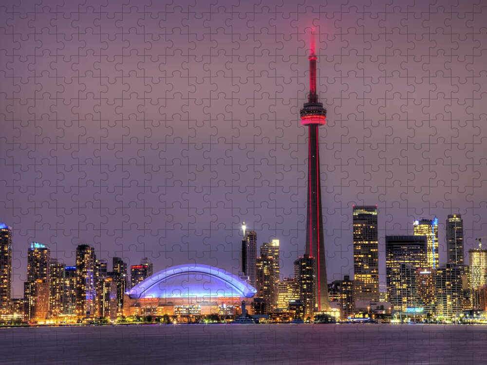 Toronto Skyline Jigsaw Puzzle featuring the photograph Toronto Skyline by Shawn Everhart