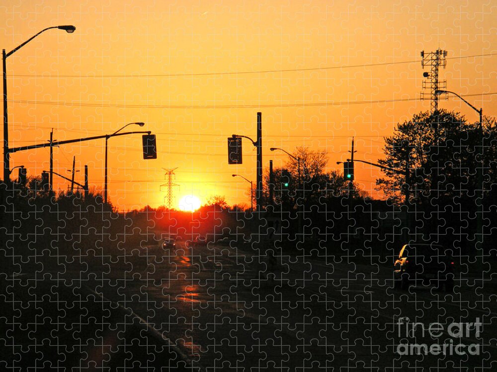 Sunset Jigsaw Puzzle featuring the photograph Toronto - Urban Sunset by Phil Banks