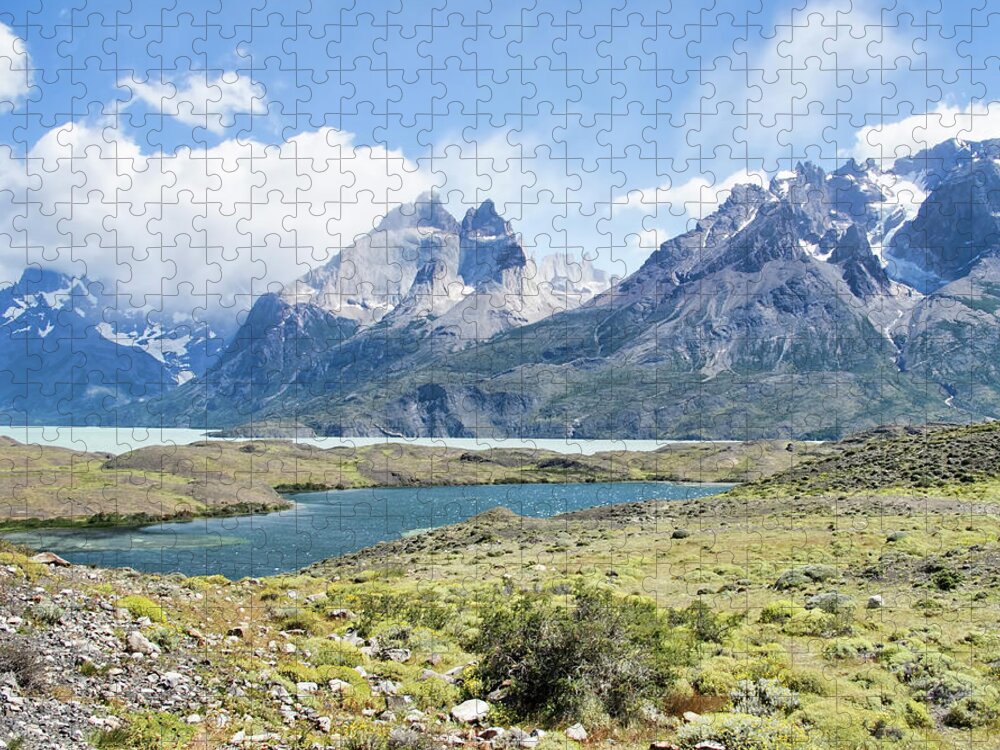 Tranquility Jigsaw Puzzle featuring the photograph Torres Del Paine Crop by Dan Lundberg