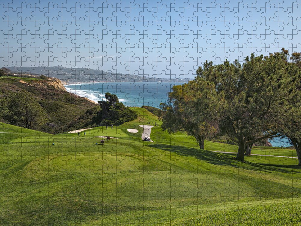 3scape Puzzle featuring the photograph Torrey Pines Golf Course North 6th Hole by Adam Romanowicz