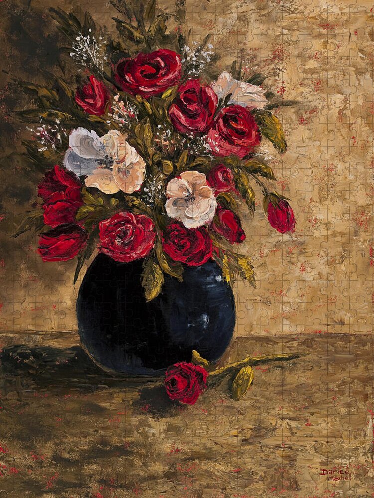 Still Life Jigsaw Puzzle featuring the painting Touch Of Elegance by Darice Machel McGuire