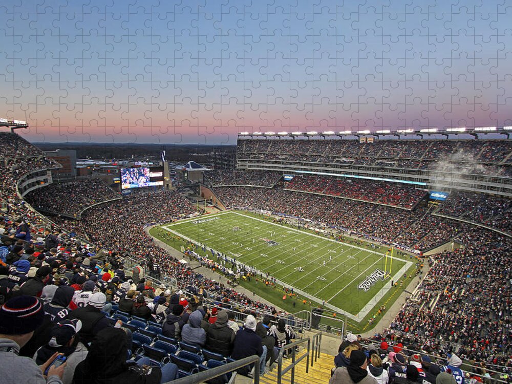 Patriots Jigsaw Puzzle featuring the photograph Touchdown New England Patriots by Juergen Roth