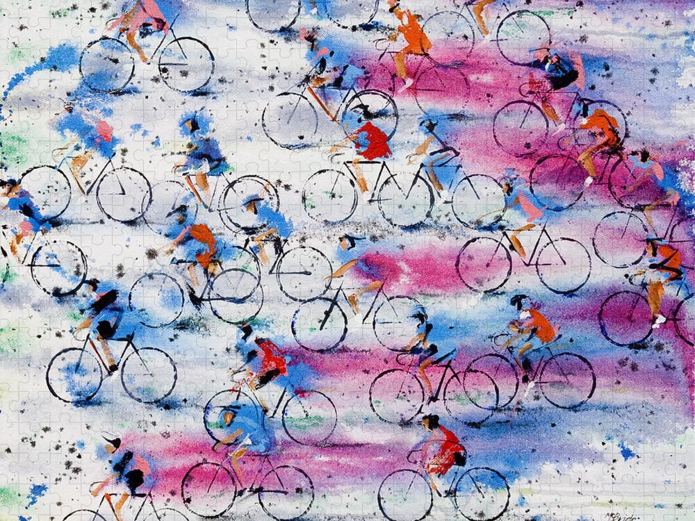 Paint Jigsaw Puzzle featuring the painting Giro D'Italia by Neil McBride
