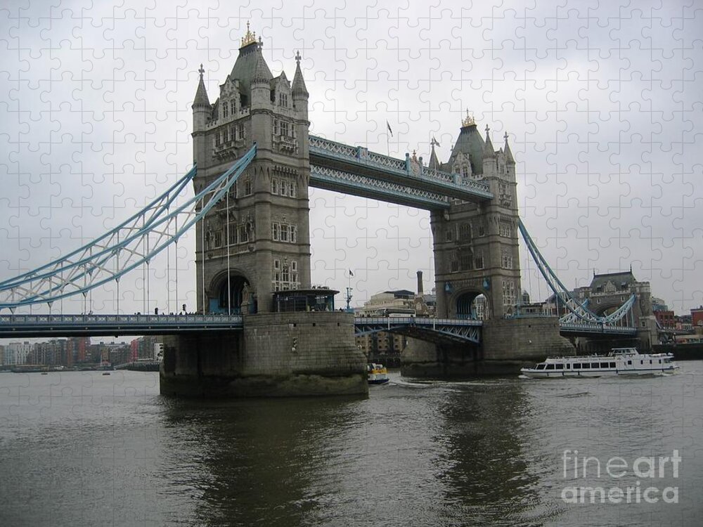 Tower Of London Jigsaw Puzzle featuring the photograph Tower Bridge by Denise Railey
