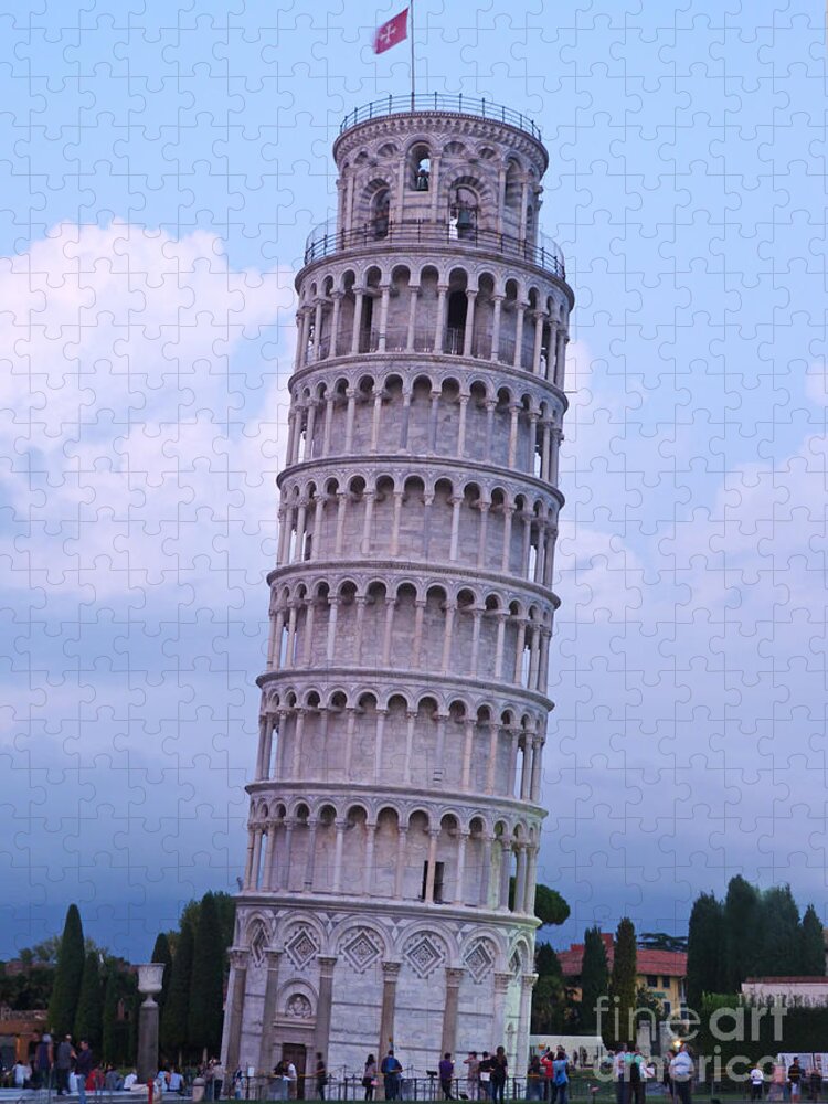 Pisa Jigsaw Puzzle featuring the photograph Tower of Pisa - Evening Light by Phil Banks
