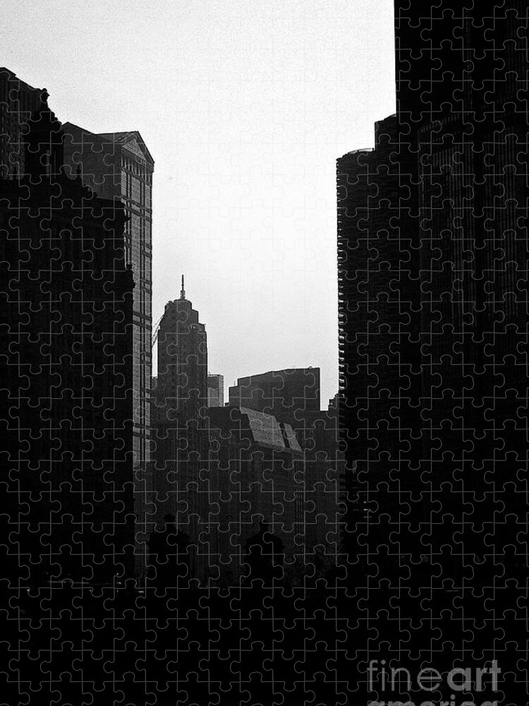 Skyscrapers Jigsaw Puzzle featuring the photograph Towers - City of Chicago by Frank J Casella
