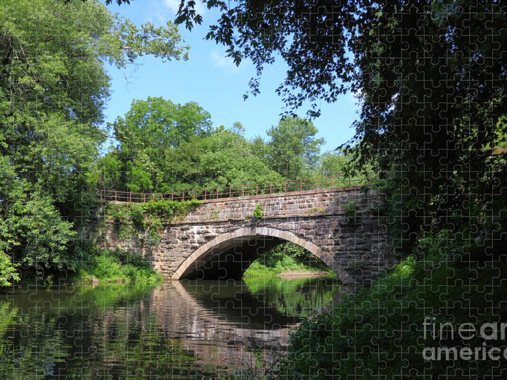 C&o Canal Jigsaw Puzzle featuring the photograph Town Creek Aqueduct Maryland by James Brunker