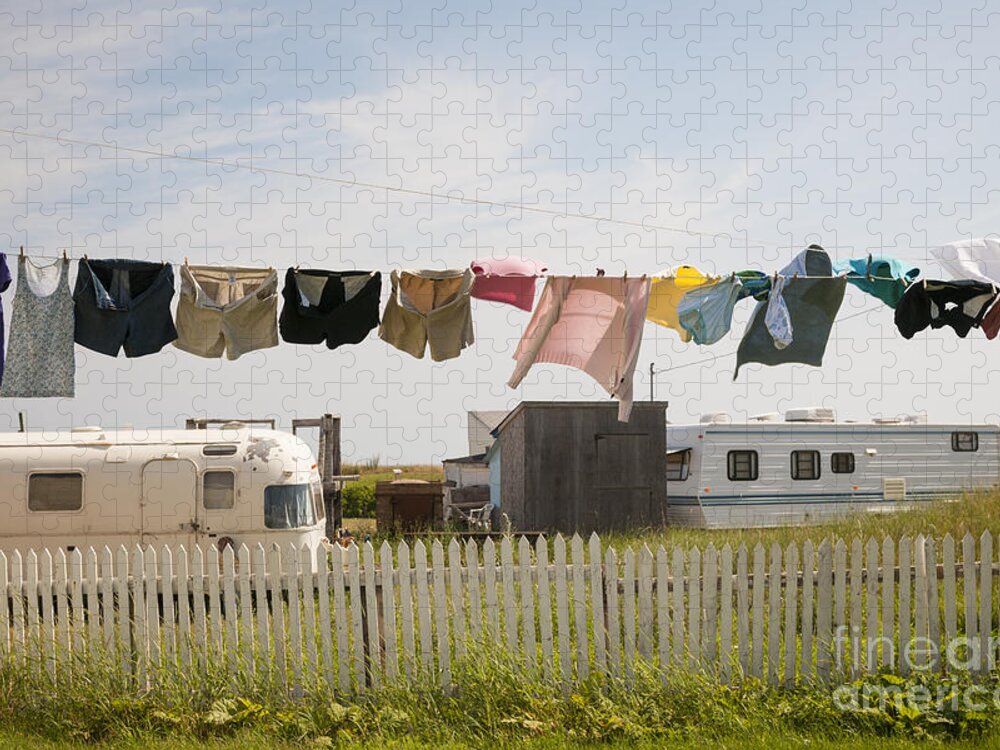 Trailers Jigsaw Puzzle featuring the photograph Trailers in North Rustico by Elena Elisseeva