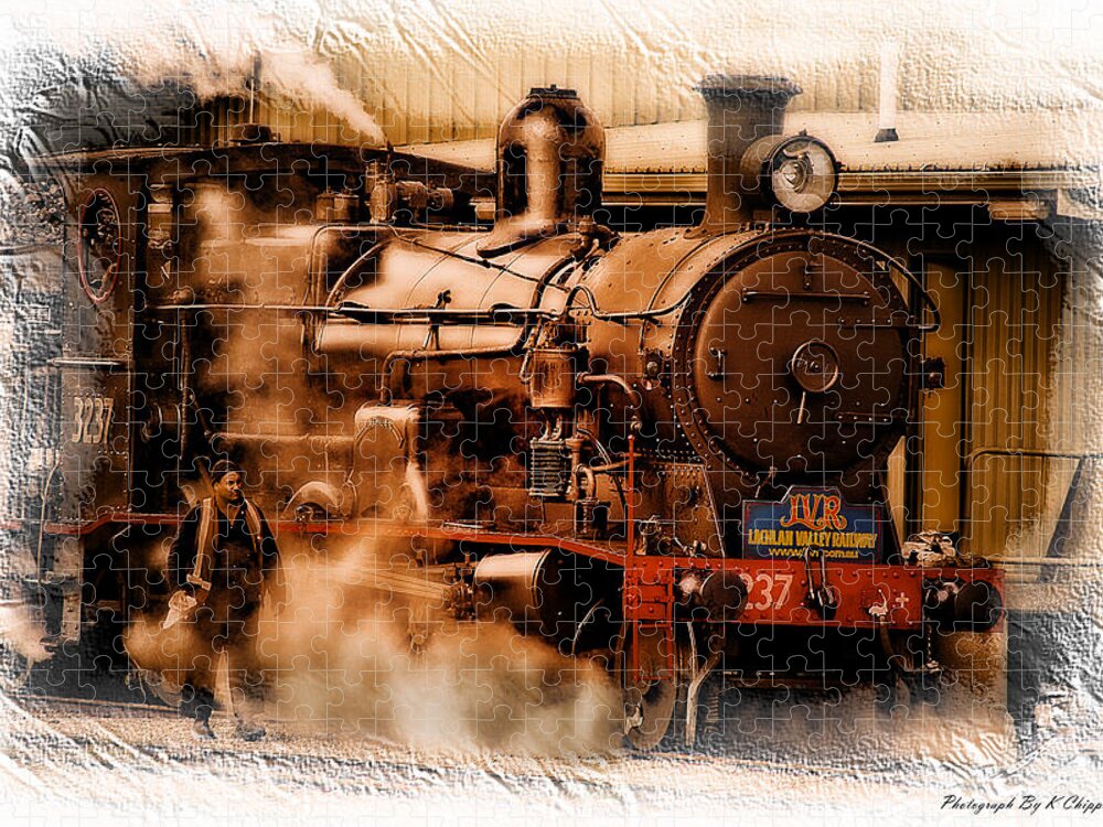 Trains Australia Jigsaw Puzzle featuring the photograph Train art 3237 by Kevin Chippindall