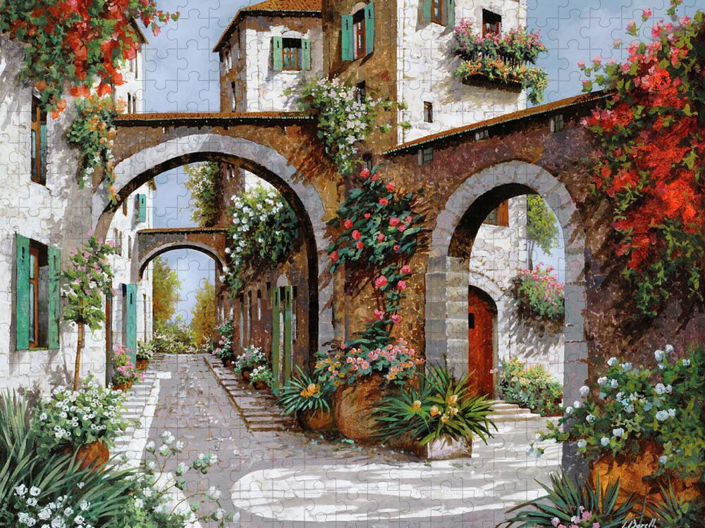 Arches Jigsaw Puzzle featuring the painting Tre Archi by Guido Borelli