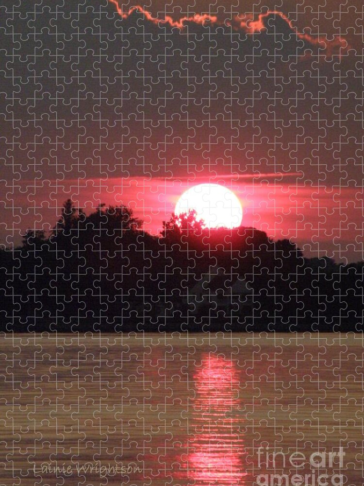 Sunset Jigsaw Puzzle featuring the photograph Tred Avon Sunset by Lainie Wrightson