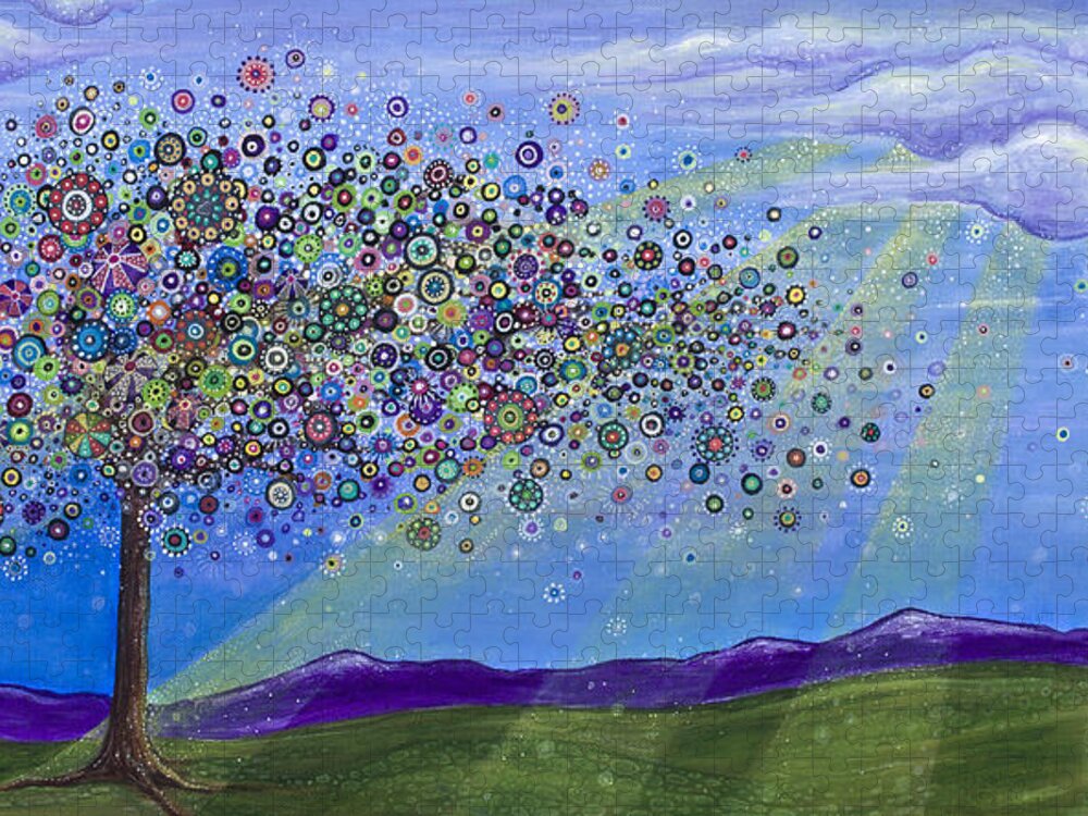 Tree Jigsaw Puzzle featuring the painting Tree of Life by Tanielle Childers