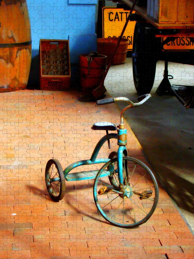 Fine Art Jigsaw Puzzle featuring the photograph Tricycle by Rodney Lee Williams