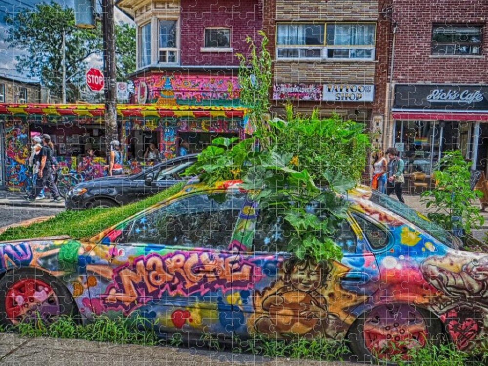 Kensington Jigsaw Puzzle featuring the photograph Tripping in Kensington Market by Jade Moon