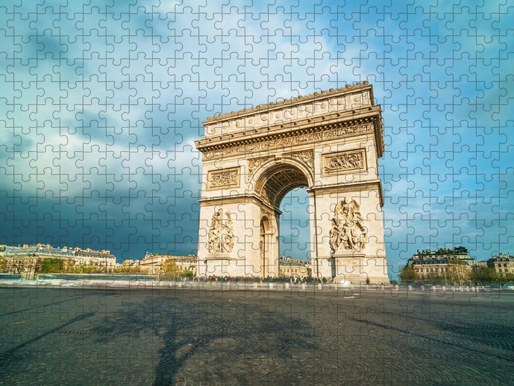 Arch Jigsaw Puzzle featuring the photograph Tthe Arc De Triomphe, Paris by Mmac72