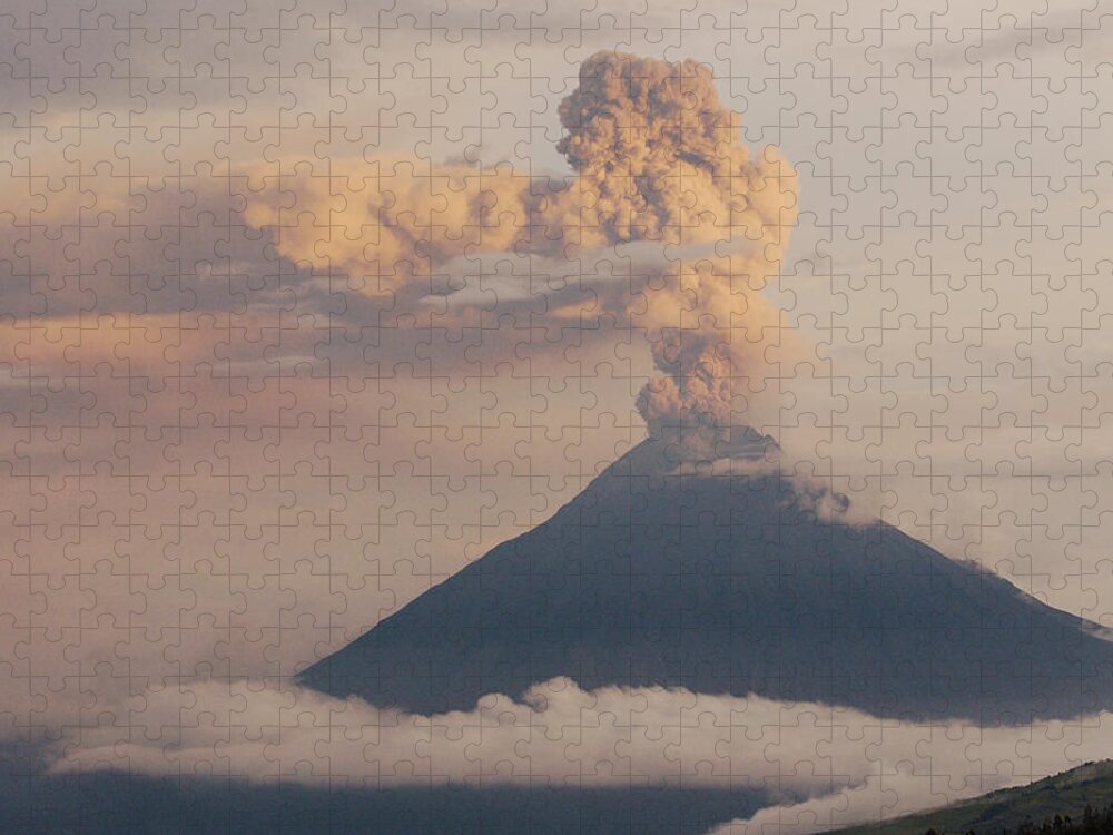 00216790 Jigsaw Puzzle featuring the photograph Tungurahua Volcano Erupting by Pete Oxford