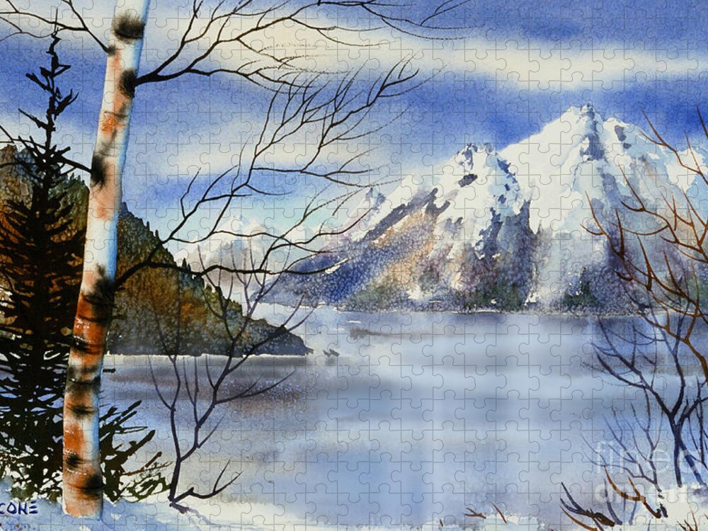 Turnagain View Jigsaw Puzzle featuring the painting Turnagain View by Teresa Ascone