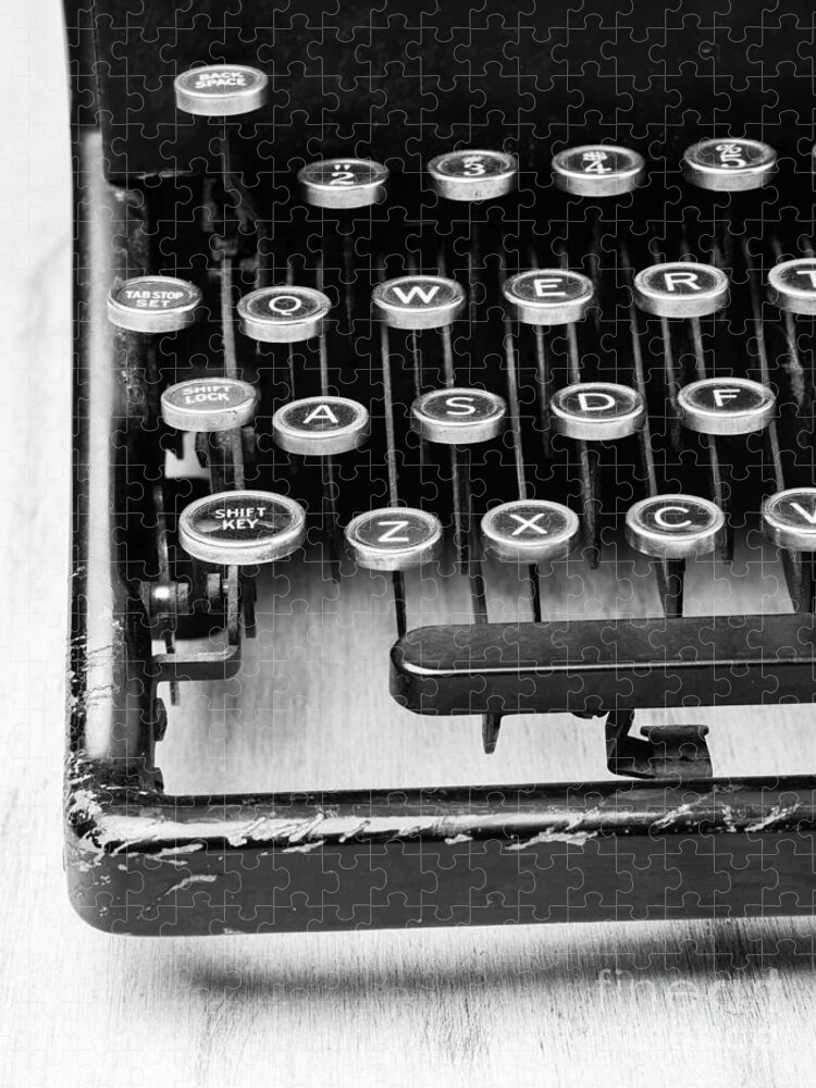 Typewriter Jigsaw Puzzle featuring the photograph Typewriter Triptych Part 1 by Edward Fielding