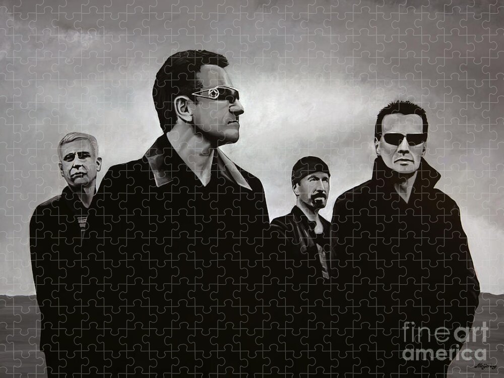 U2 Jigsaw Puzzle featuring the painting U2 by Paul Meijering