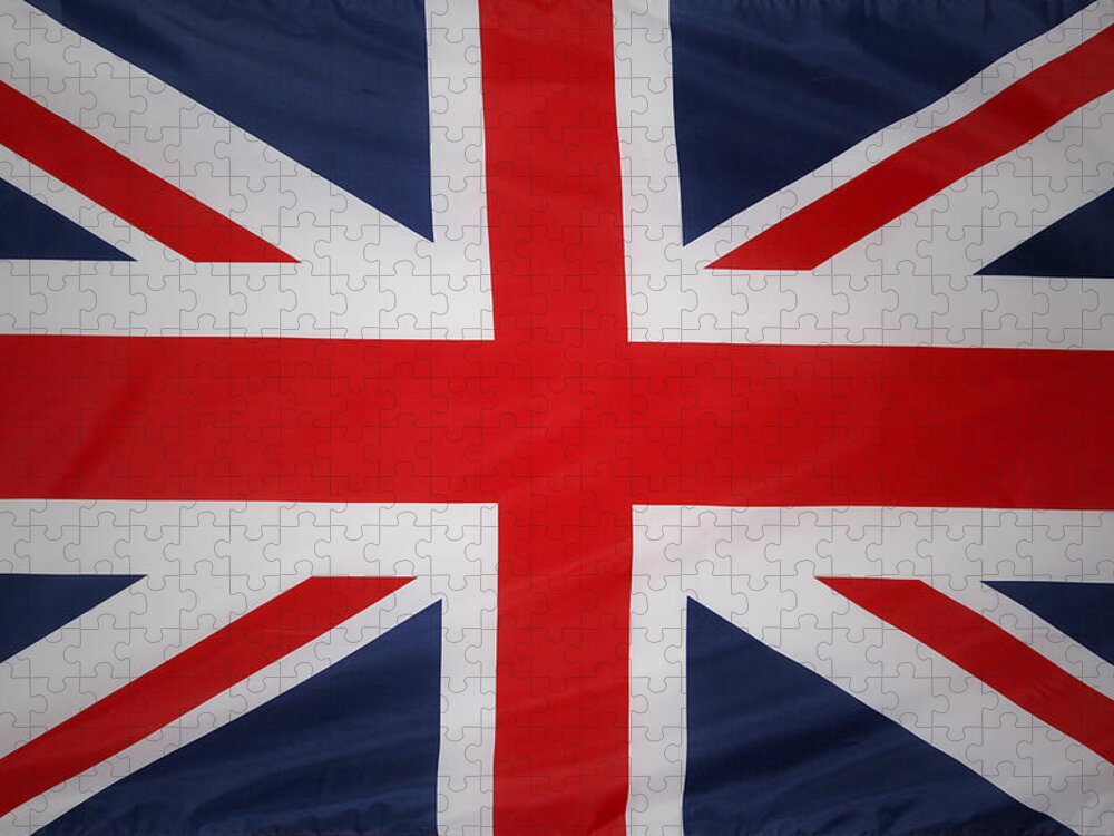 British Flag Jigsaw Puzzle featuring the photograph UK flag by Les Cunliffe