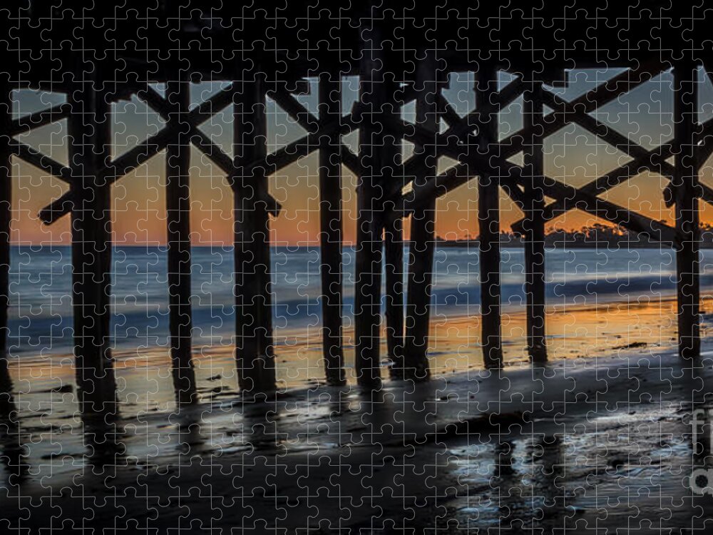 Under The Boardwalk Jigsaw Puzzle featuring the photograph Under The Boardwalk by Mitch Shindelbower