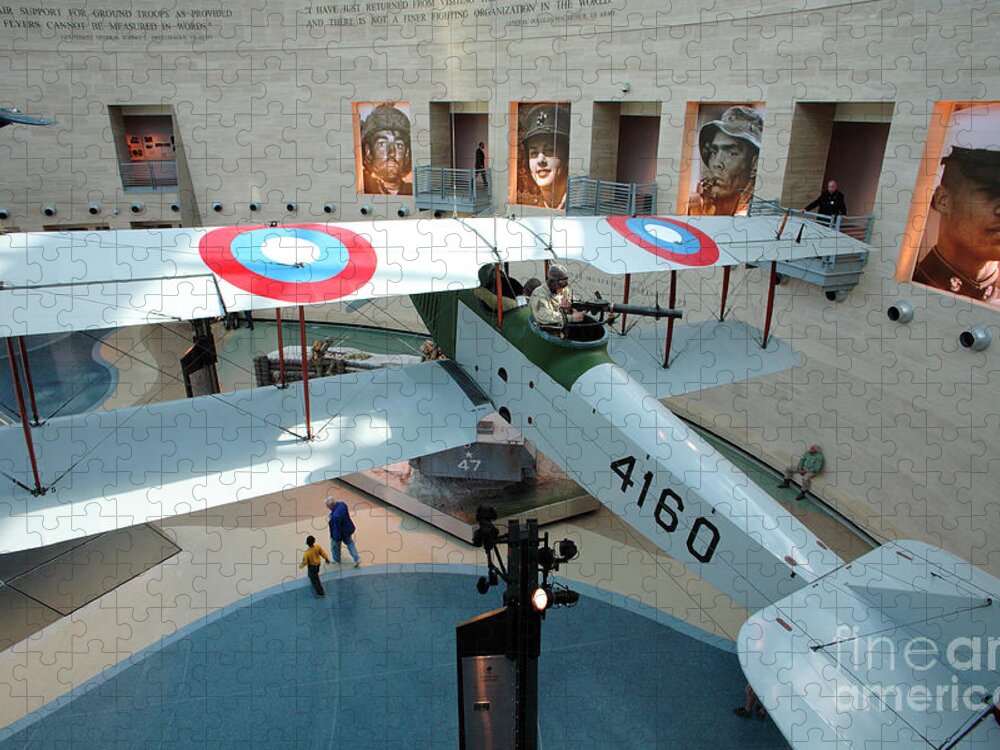 Biplane Jigsaw Puzzle featuring the photograph Under the Jenny at the Marine Corps Museum by William Kuta