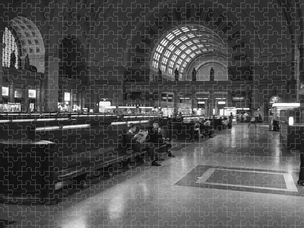 Union Station Jigsaw Puzzle featuring the photograph Union Station Washington D.C. - 1963 by Mountain Dreams