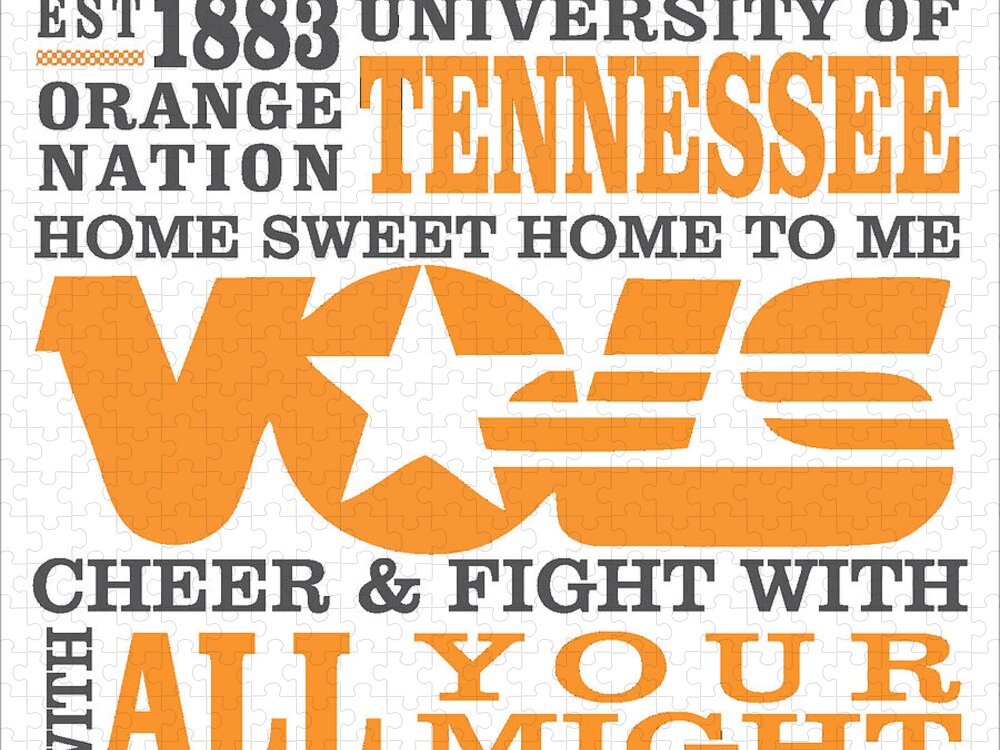 Tennessee Jigsaw Puzzle featuring the photograph University of Tennessee Graphic Canvas by Debbie Karnes