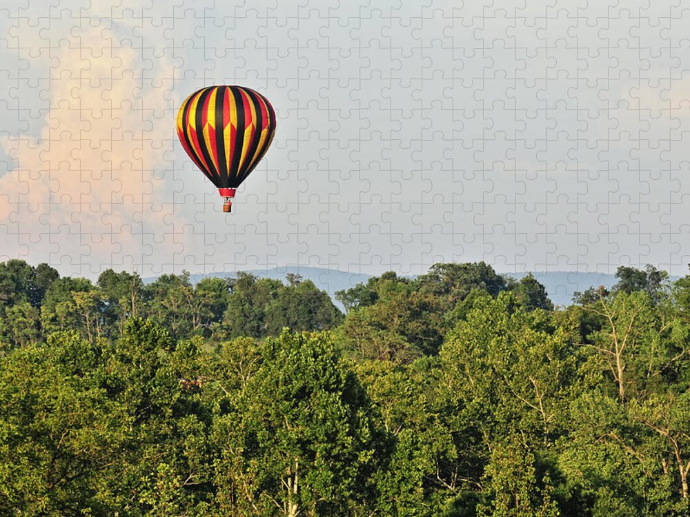Hot Air Balloon Jigsaw Puzzle featuring the photograph Up Up And Away 4 by Lara Ellis