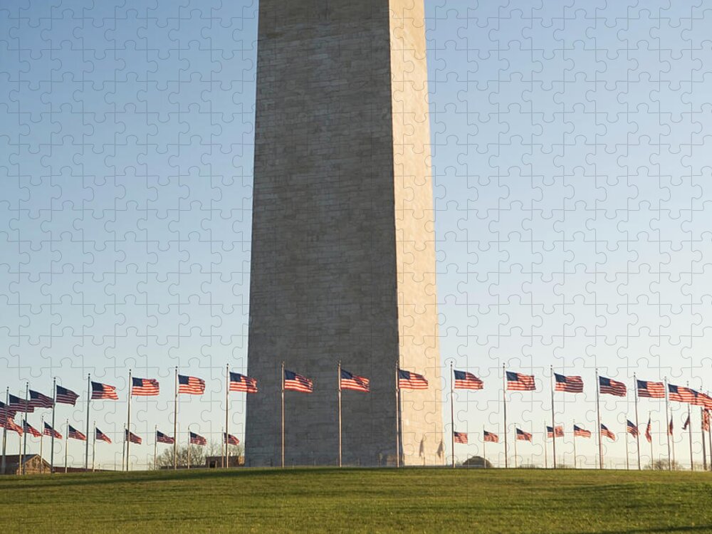 Wind Jigsaw Puzzle featuring the photograph Usa, Washington Dc, Washington Monument by Fotog
