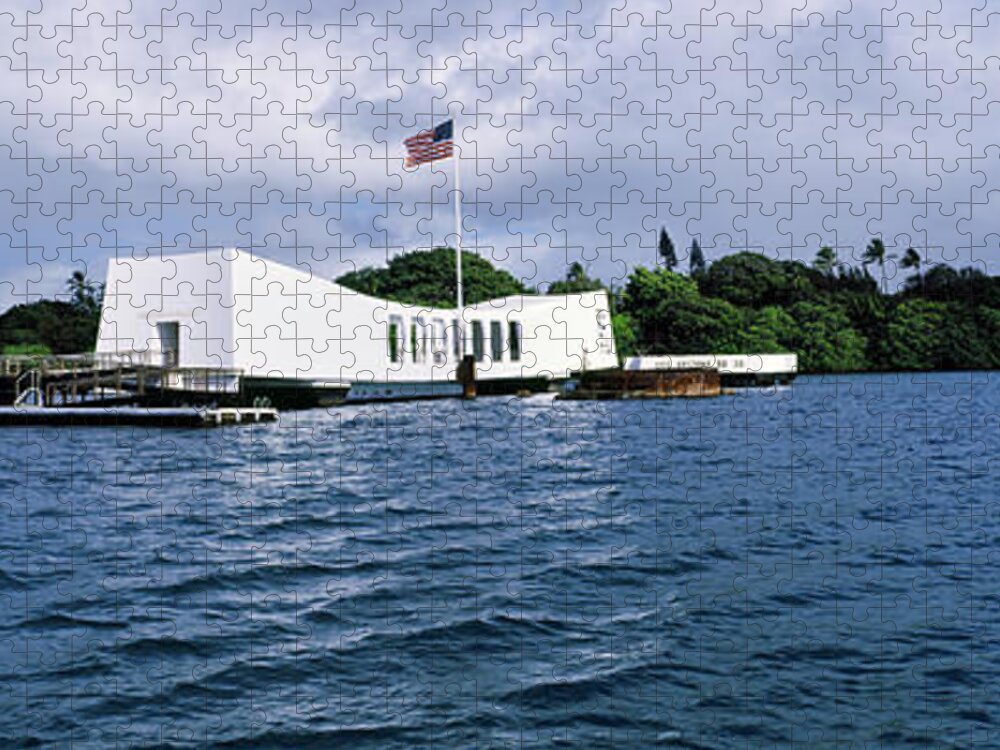 Photography Jigsaw Puzzle featuring the photograph Uss Arizona Memorial, Pearl Harbor by Panoramic Images