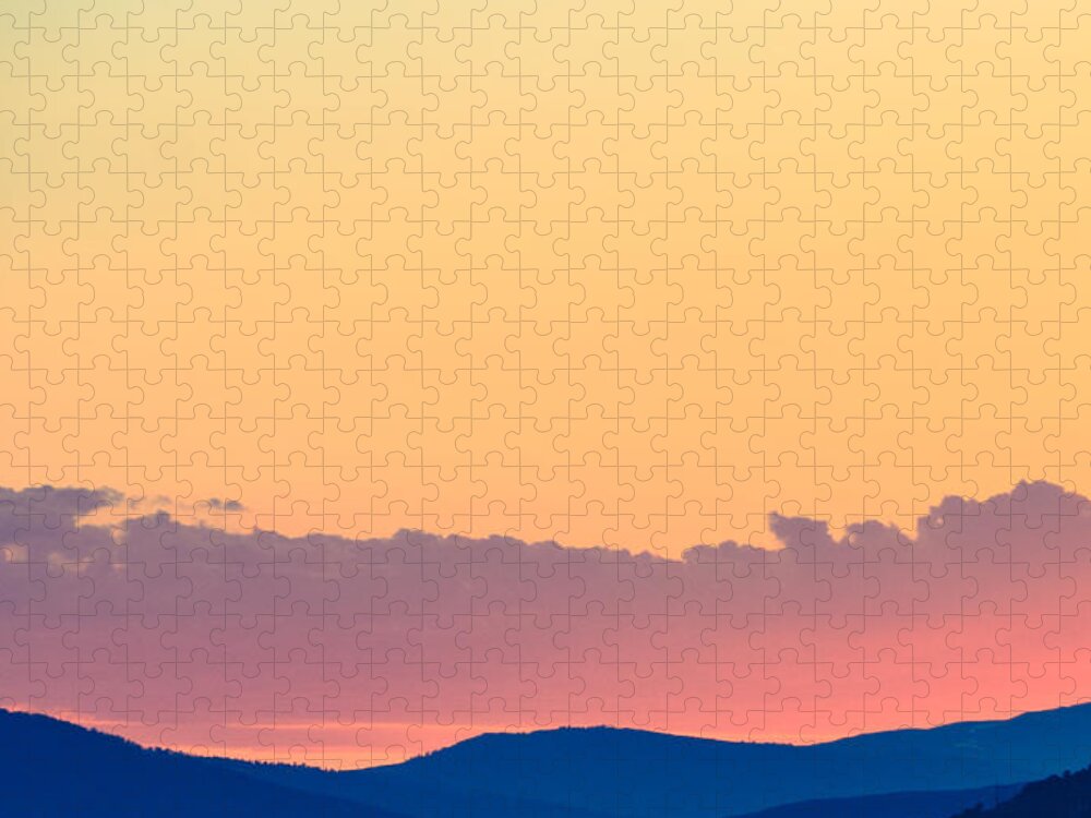 Sunset. Sunrise Jigsaw Puzzle featuring the photograph Vail Sunset by Linda Bailey