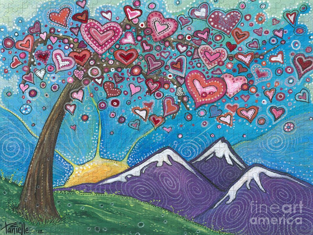 Valentine Jigsaw Puzzle featuring the painting Valentine Wishes by Tanielle Childers