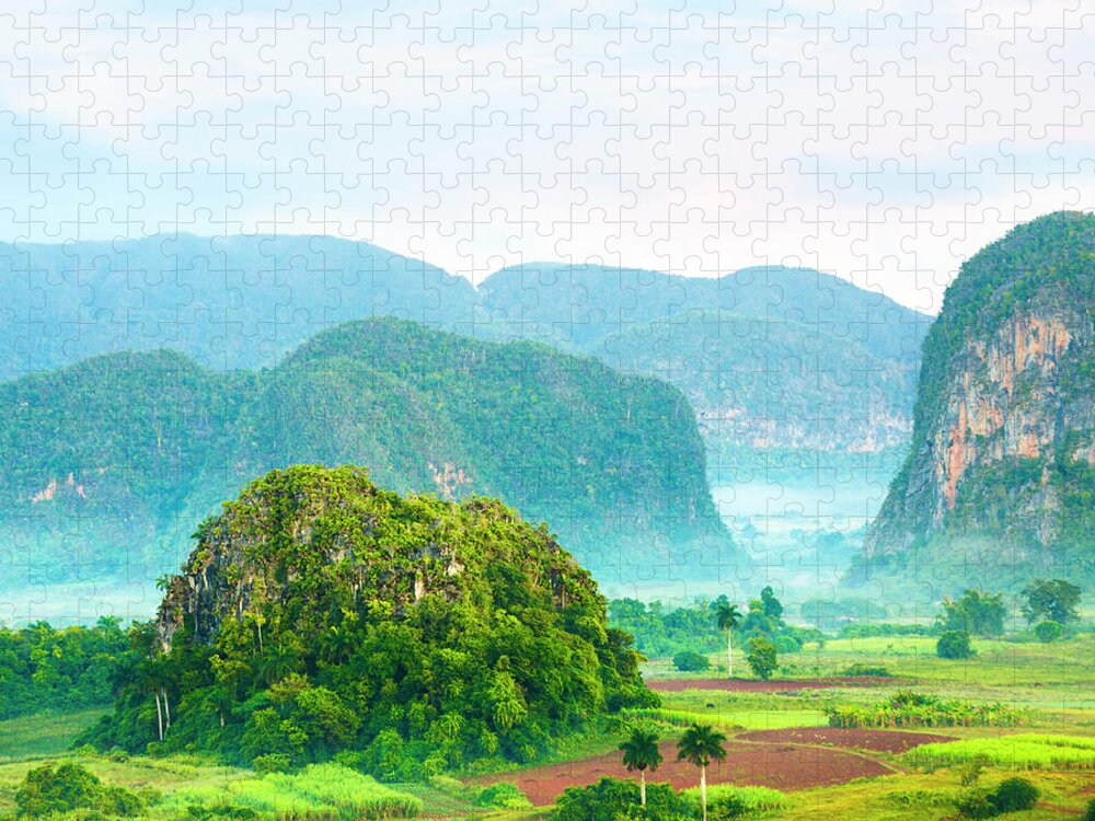 Scenics Jigsaw Puzzle featuring the photograph Valle De Vinales, Cuba by Spooh