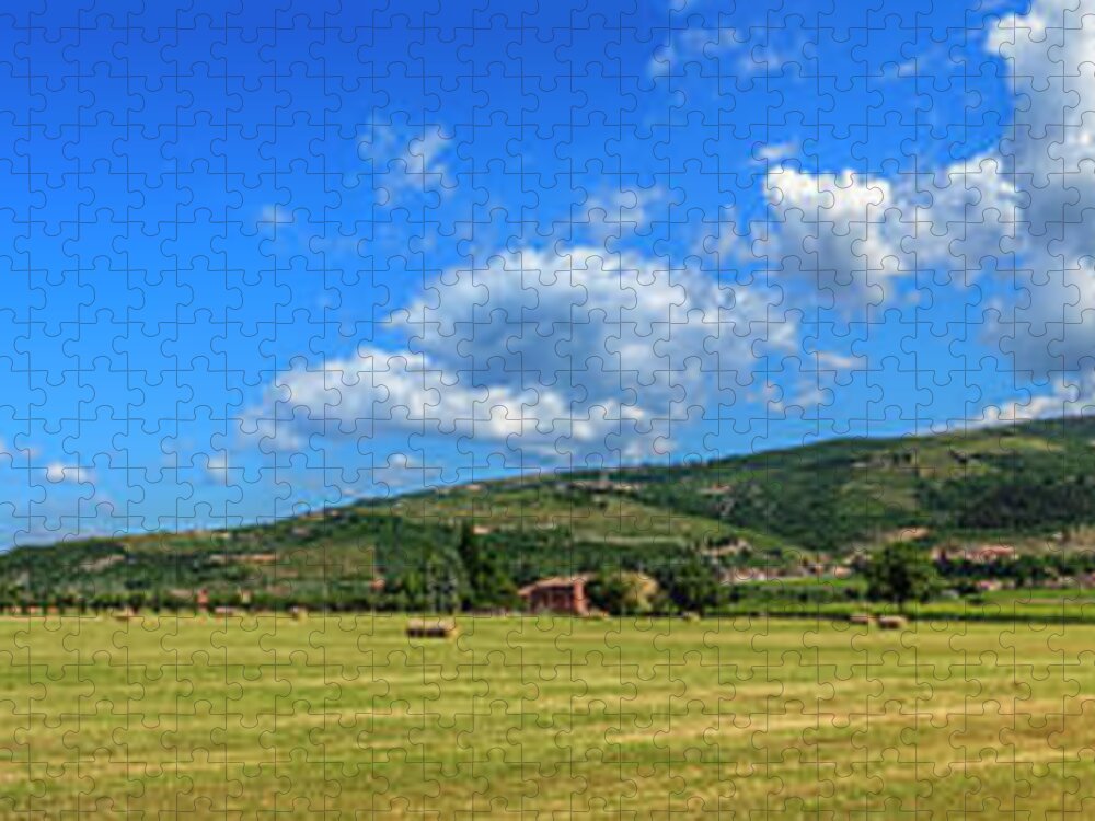 Scenics Jigsaw Puzzle featuring the photograph Valpolcella Fields, Italy by Flavio Vallenari