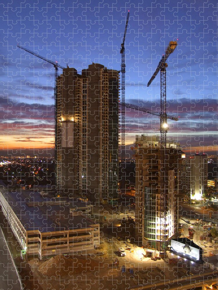 Construction Jigsaw Puzzle featuring the photograph Vegas Expansion by Mike McGlothlen