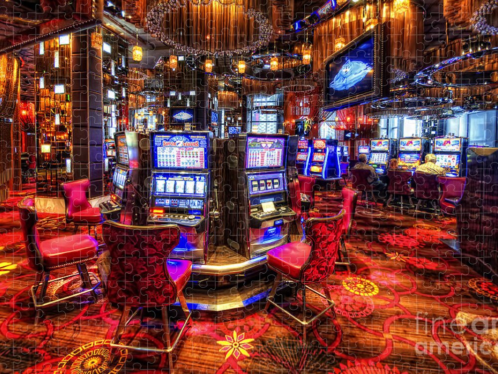 Art Jigsaw Puzzle featuring the photograph Vegas Slot Machines 2.0 by Yhun Suarez