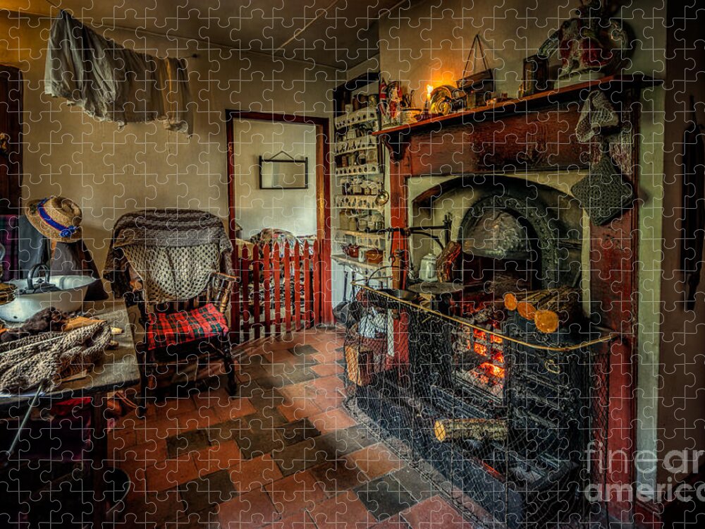 British Jigsaw Puzzle featuring the photograph Victorian Fire Place by Adrian Evans