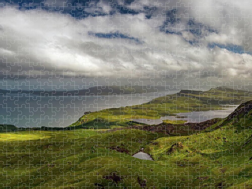 Photography Jigsaw Puzzle featuring the photograph View Over The Old Man Of Storr by Panoramic Images