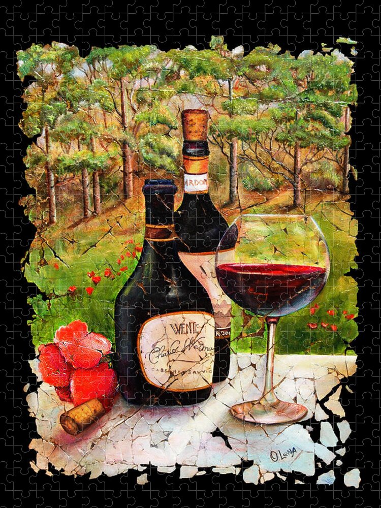 Fresco Jigsaw Puzzle featuring the painting Vino by O Lena